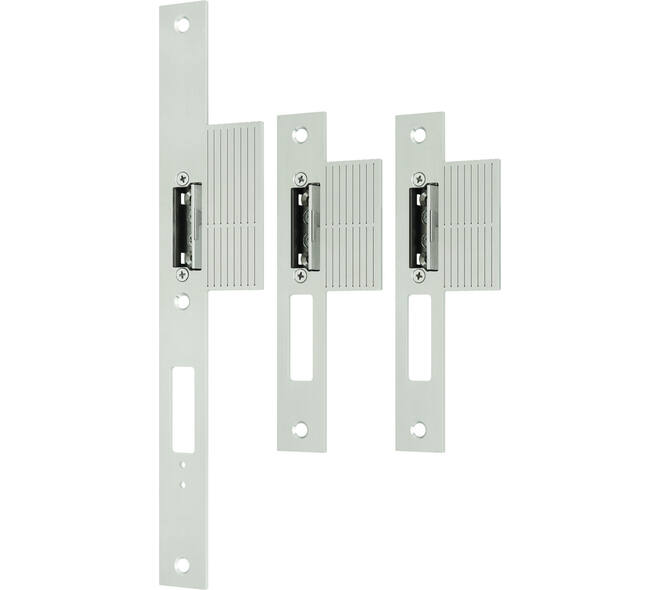 Sluitplaat rechthoek staal vlak RVS  tbv.6-pnts. Freewaylock m/ lip 36mm ls/rs 24x270x3 / 24x185x3mm (2stuks)