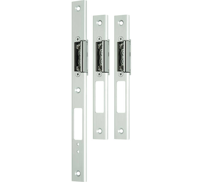 Sluitplaat rechthoek staal U-prof RVS nastelbaar 0-3mm tbv.6-pnts. Freewaylock z/ lip ls 22mm breed Set U-sluitplaten nastelbr. z/lip  tbv. Fliplock 22x270x6 / 22x185x6mm (2stuks)