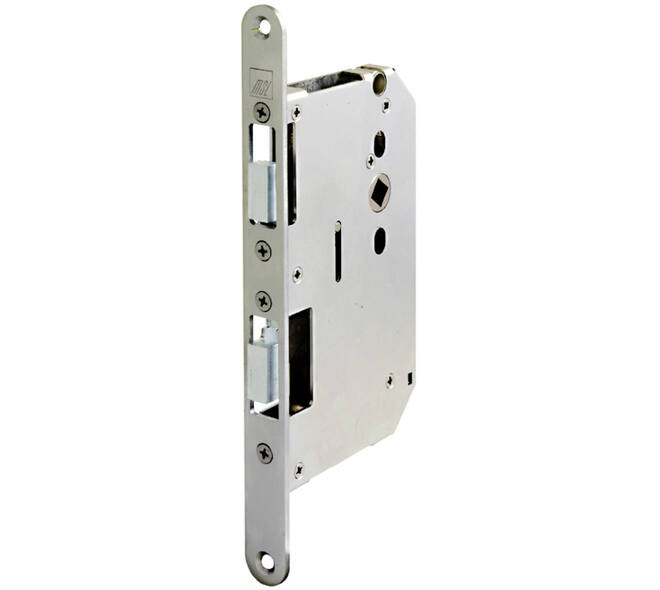 Zelfvergrendelende tegenkastespagnolet doornmaat 65mm voor dubbele paniekdeuren voorzien van 9mm tuimelaar vpl.20x235x3mm. Certificering EN 179-1125 en EN 1634-1 tot 3