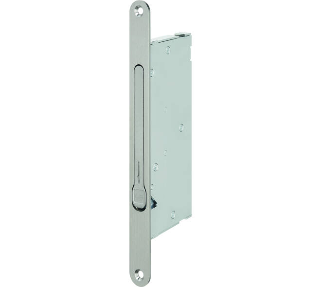 Espagnolet inbouw zelfvergrendelend met RVS voorplaat 230x24mm, doornmaat 30mm