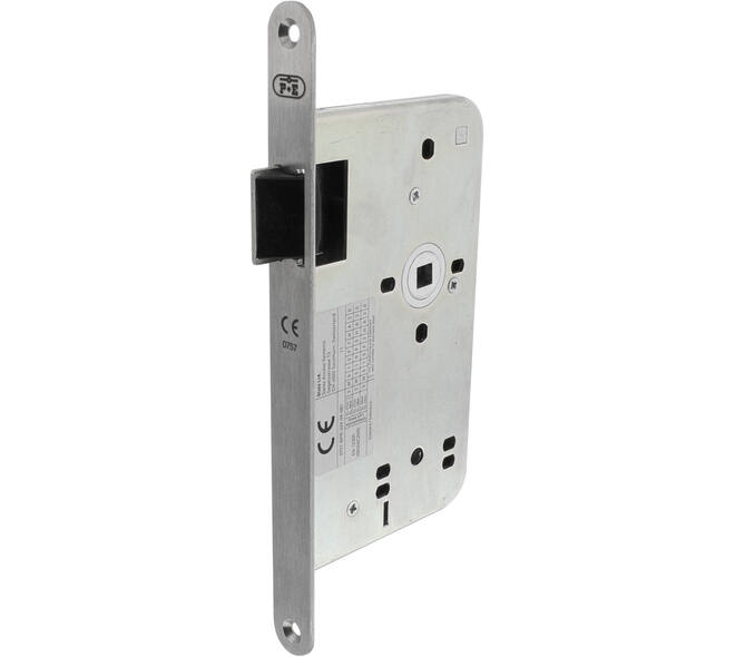 Loopslot doornmaat 60mm met krukgat 8mm voorzien van afgeronde rvs voorplaat 20 x 235 mm en delrin glijschoot voor een din linkse deur