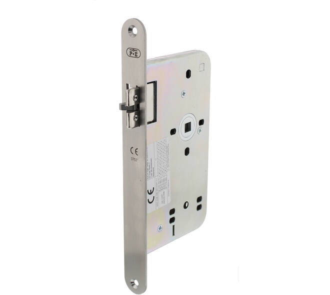 Loopslot doornmaat 60mm met 8mm krukgat en anti-frictie schoot voorzien van RVS voorplaat afgerond 25x235mm Din RS