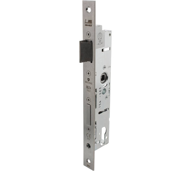 D+N smal veiligheidsslot doornmaat 25mm PC92 met 9mm krukgat toepasbaar voor din LS en RS deuren