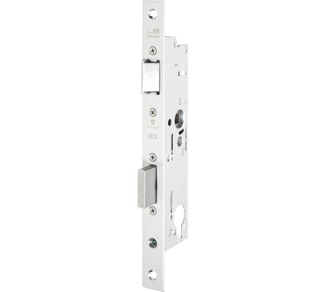 Anti-paniekslot functie E met wissel doornmaat 30mm RC94 voorzien van 9mm krukgat  en een RVS voorplaat afmeting:270x24x3mm toepasbaar voor Din LS en RS deuren