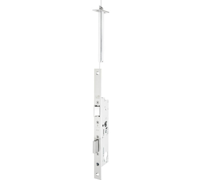 D+N smal veiligheidsslot doornmaat 35mm PC92 met extra bovensluiting DIN L / DIN R bruikbaar. Goed gekeurd volgens EN 1634-1 tot 3. Inbraakwerend tot klasse RC2 realiseerbaar in geschikte deursystemen.