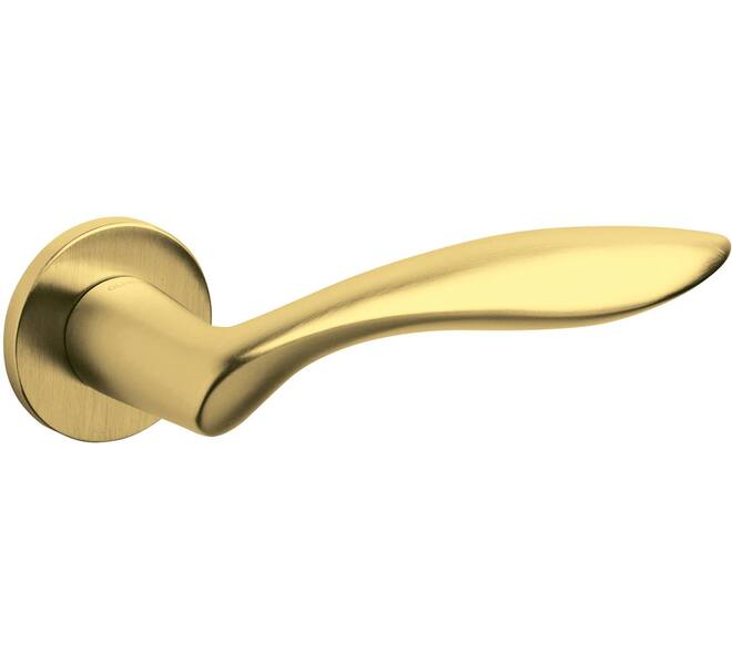 Olivari Gatdeel Onda Links wijzend + rond rozet 51x5mm Messing mat titaan PVD
