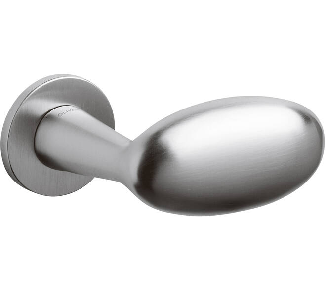 Olivari gatdeel Blindo rechts wijzend + rond rozet 51x5mm Chroom mat