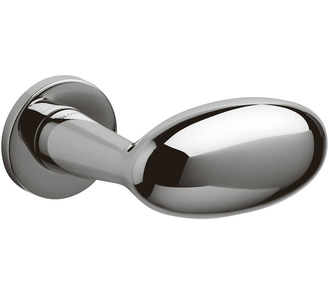 Olivari gatdeel Blindo rechts wijzend + rond rozet 51x5mm Chroom