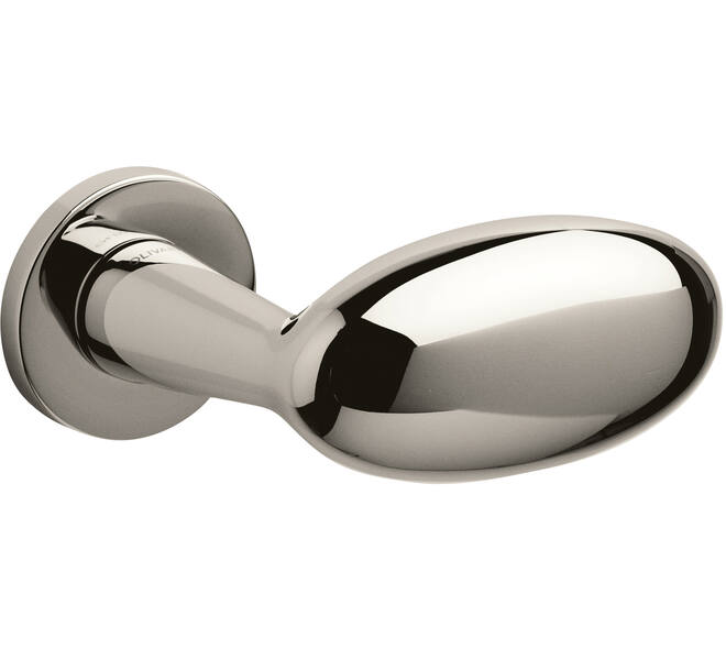 Olivari gatdeel Blindo rechts wijzend + rond rozet 51x5mm Nikkel titaan PVD