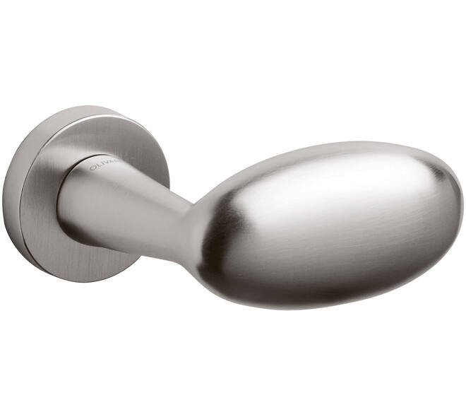 Olivari gatdeel Blindo Links wijzend + rond rozet 51x5mm RVS mat titaan PVD