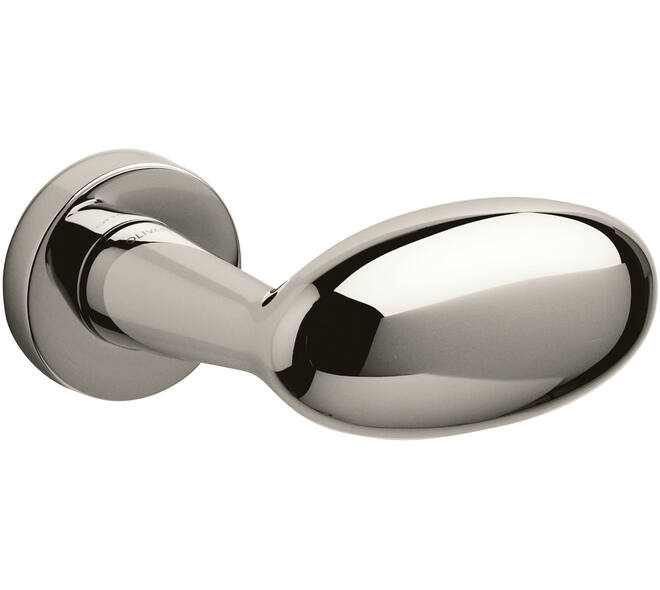 Olivari gatdeel Blindo Links wijzend + rond rozet 51x5mm Nikkel titaan PVD