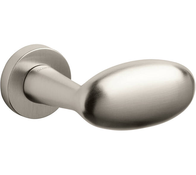 Olivari gatdeel Blindo Links wijzend + rond rozet 51x5mm Nikkel mat titaan PVD