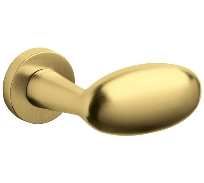 Olivari gatdeel Blindo Links wijzend + rond rozet 51x5mm Messing mat titaan PVD