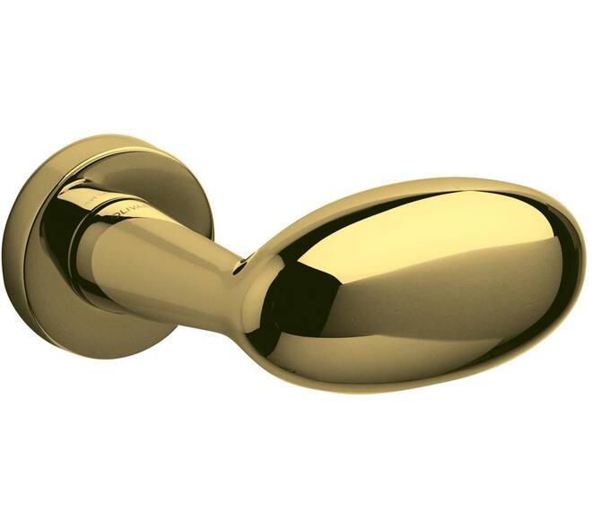 Olivari gatdeel Blindo Links wijzend + rond rozet 51x5mm Messing titaan PVD