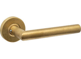 Deurkruk Jura op rozet verdekt ø53x10mm PVD messing getrommeld