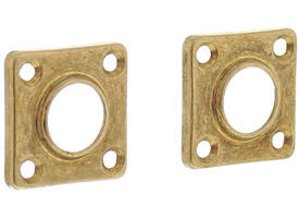Rozetten 38x38x5mm messing getrommeld