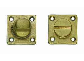 WC-sluiting 38x38x5mm met stift 8x8mm messing getrommeld