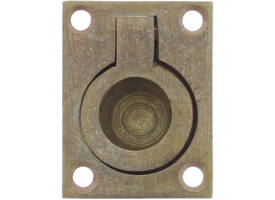 Luikring recht 41x31mm messing getrommeld