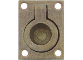 Luikring recht 65x49mm messing getrommeld