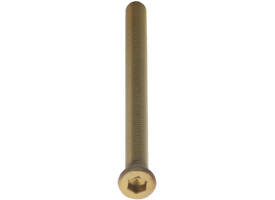 Bout 6-kant M6x84mm tbv SKG3 rozetten voor deurdikte 71-73mm PVD messing getrommeld