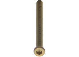 Bout 6-kant M6x80mm tbv SKG3 rozetten voor deurdikte 67-69mm PVD messing getrommeld