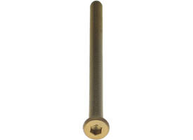 Bout 6-kant M6x100mm tbv SKG3 schilden voor deurdikte 85-89mm PVD messing getrommeld