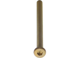 Bout 6-kant M6x90mm tbv SKG3 schilden voor deurdikte 75-79mm PVD messing getrommeld