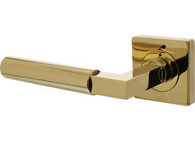 Gatdeel links Baustil op rozet verdekt 55x55x10mm met nokken PVD messingkleur