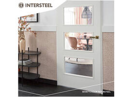 Deurkruk Baustil op rozet verdekt 55x55x10mm met nokken PVD messingkleur