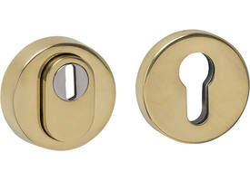 SKG3 veiligheidsrozetten rond verdekt ø52x12mm profielcilindergat met kerntrekbeveiliging PVD messingkleur