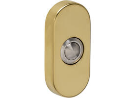 Deurbel ovaal 65x30x10mm verdekt PVD messingkleur