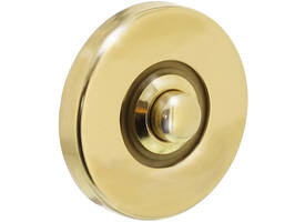 Deurbel rond ø49x7mm verdekt messing gelakt