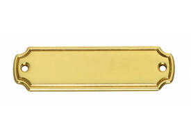 Naamplaat 250001 messing gelakt