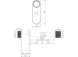 Black X Smart Lock 35/35mm - 45/45mm messing