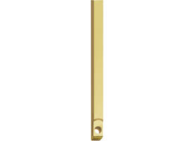Stangenset tbv kruk-espagnolet lang 125cm messing gelakt