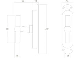 T-kruk espagnolet messing gelakt