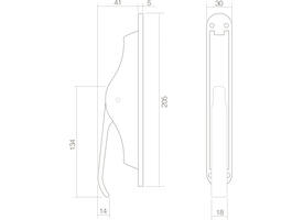 Pomp-espagnolet messing gelakt