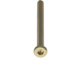 Bout 6-kant M6x80mm tbv SKG3 schilden voor deurdikte 65-69mm PVD messingkleur