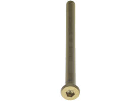 Bout 6-kant M6x100mm tbv SKG3 schilden voor deurdikte 85-89mm PVD messingkleur