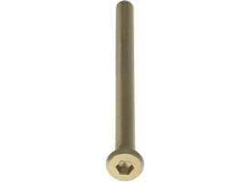 Bout 6-kant M6x90mm tbv SKG3 schilden voor deurdikte 75-79mm PVD messingkleur