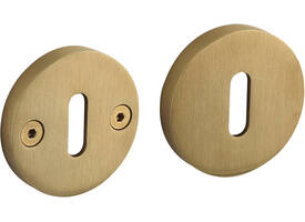 Sleutelrozetten éénzijdig verdekt ø55x8mm met nokken ø8mm PVD messing mat