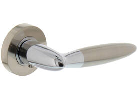 Gatdeel rechts Elen op rozet verdekt ø52x10mm met nokken chroom/nikkel mat