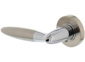 Gatdeel links Elen op rozet verdekt ø52x10mm met nokken chroom/nikkel mat