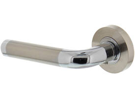 Gatdeel links Agatha op rozet verdekt ø52x10mm met nokken chroom/nikkel mat