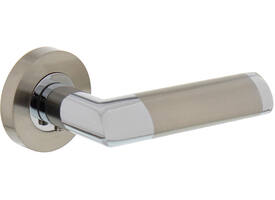 Gatdeel rechts Nicol op rozet verdekt ø52x10mm met nokken chroom/nikkel mat