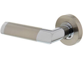 Gatdeel links Nicol op rozet verdekt ø52x10mm met nokken chroom/nikkel mat