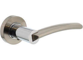 Gatdeel rechts Sylvia op rozet verdekt ø52x10mm met nokken chroom/nikkel mat