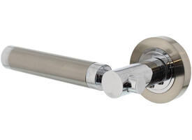 Gatdeel links Birgit op rozet verdekt ø52x10mm met nokken chroom/nikkel mat