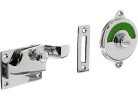 WC-overslag met bocht en "groen / rood" indicatie chroom