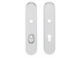 SKG3 veiligheidsschilden ovaal verdekt 252x54mm profielcilindergat 72mm met kerntrekbeveiliging chroom